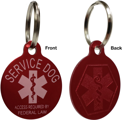 Com Aluminum Service Dog Tag Access Required - Earrings (400x385)