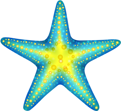 Blue Starfish Png Clip Art Sea Animals Clip Art Pinterest - Starfish Clipart (500x460)
