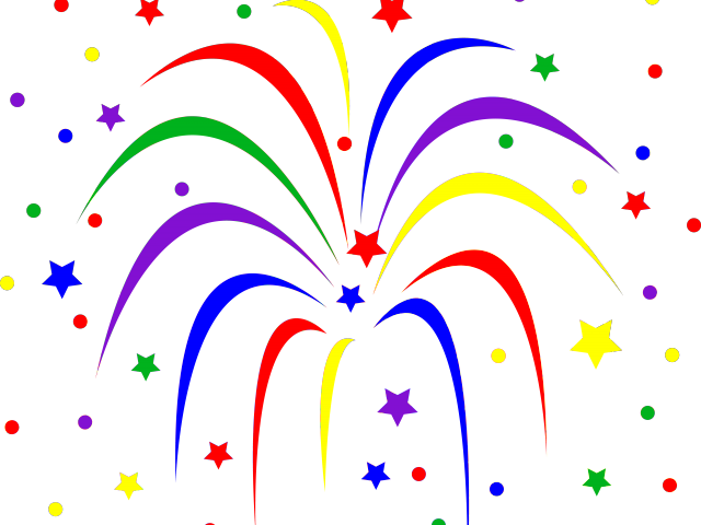 Fireworks Clipart Celebration - New Year Balloons Png (640x480)