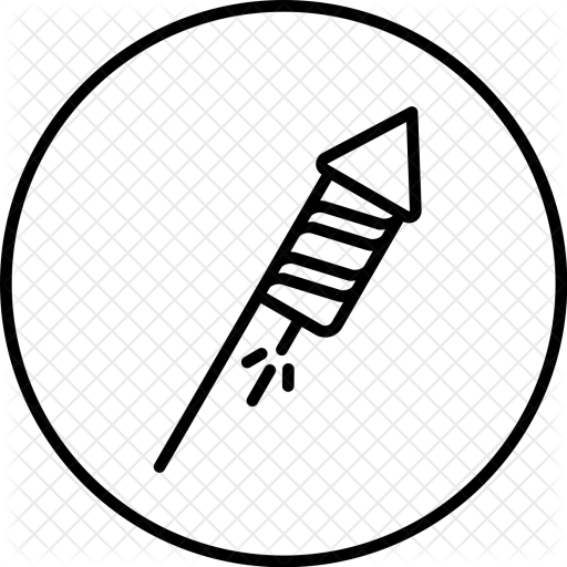 Bomb, Rocket, Atasbaji, Firecrackers, Crackers, Diwali, - Drawing (512x512)