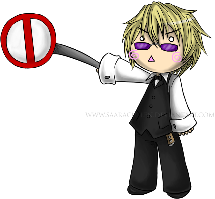 Shizu Stop Sign Polkka By Blitzy Arts - Anime With Stop Sign (900x829)