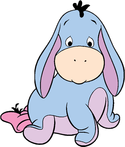 Cartoon Picture Of Baby - Baby Eeyore From Winnie The Pooh (450x529)