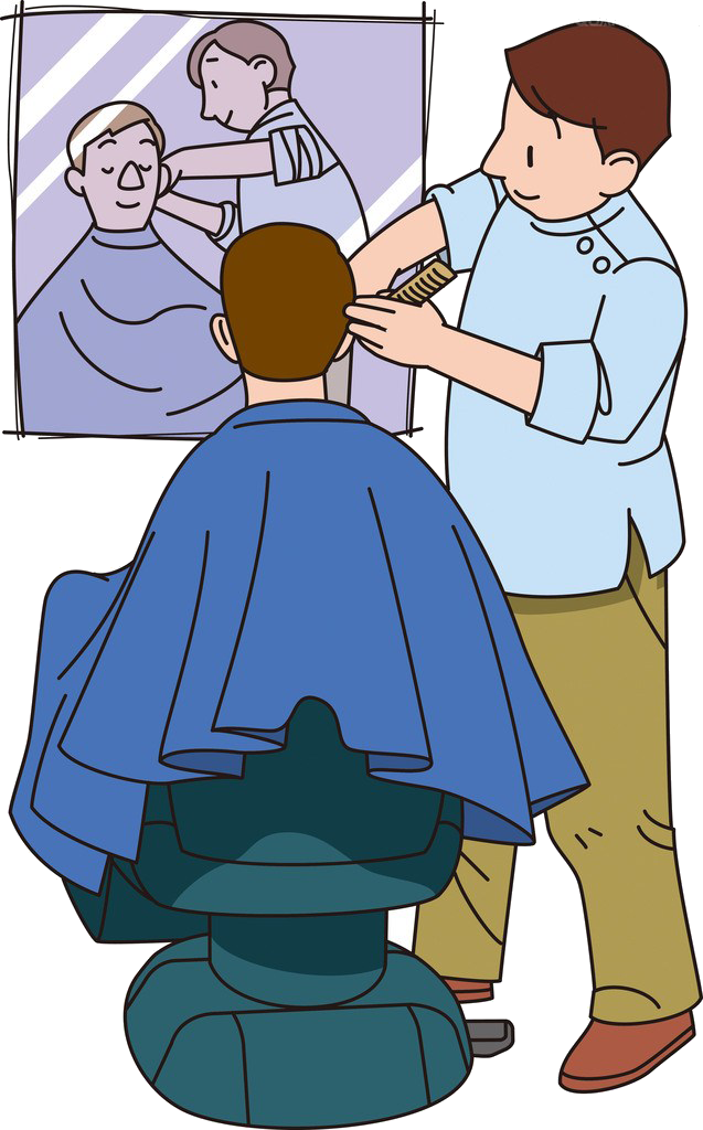 Barber Royalty-free Clip Art - Barber Shop Design Haircut Png (637x1024)
