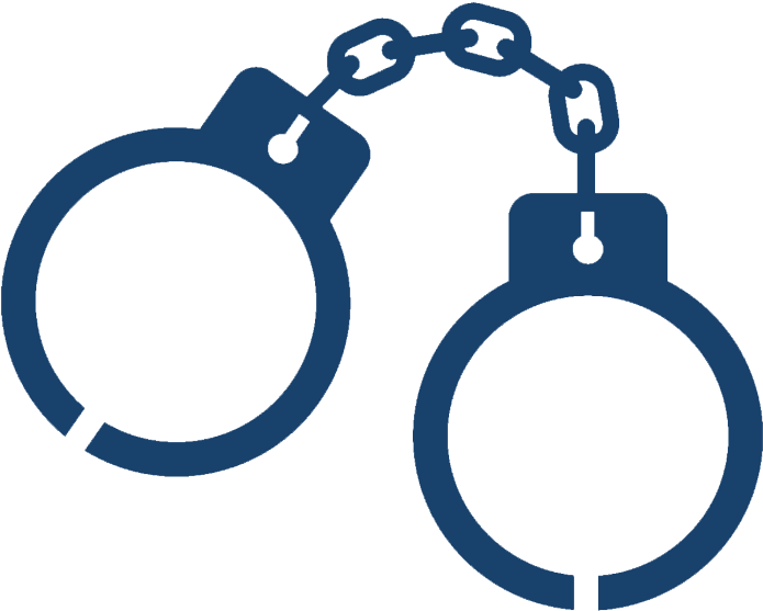 Las Esposas De Detención De La Policía Clip Art - Handcuffs Clipart (701x701)