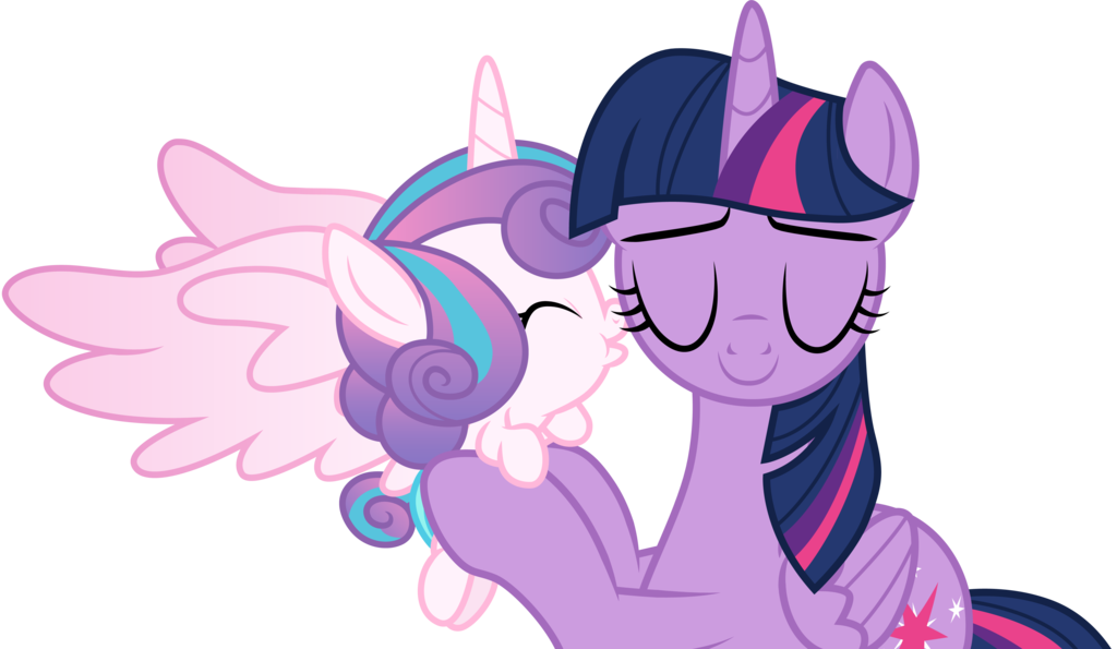 Flurry Heart Kisses Aunt Twilight By Cloudyglow - Little Pony Friendship Is Magic (1024x595)