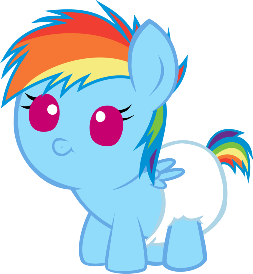 Baby Rainbow Dash By Megarainbowdash2000 - Rainbow (859x929)