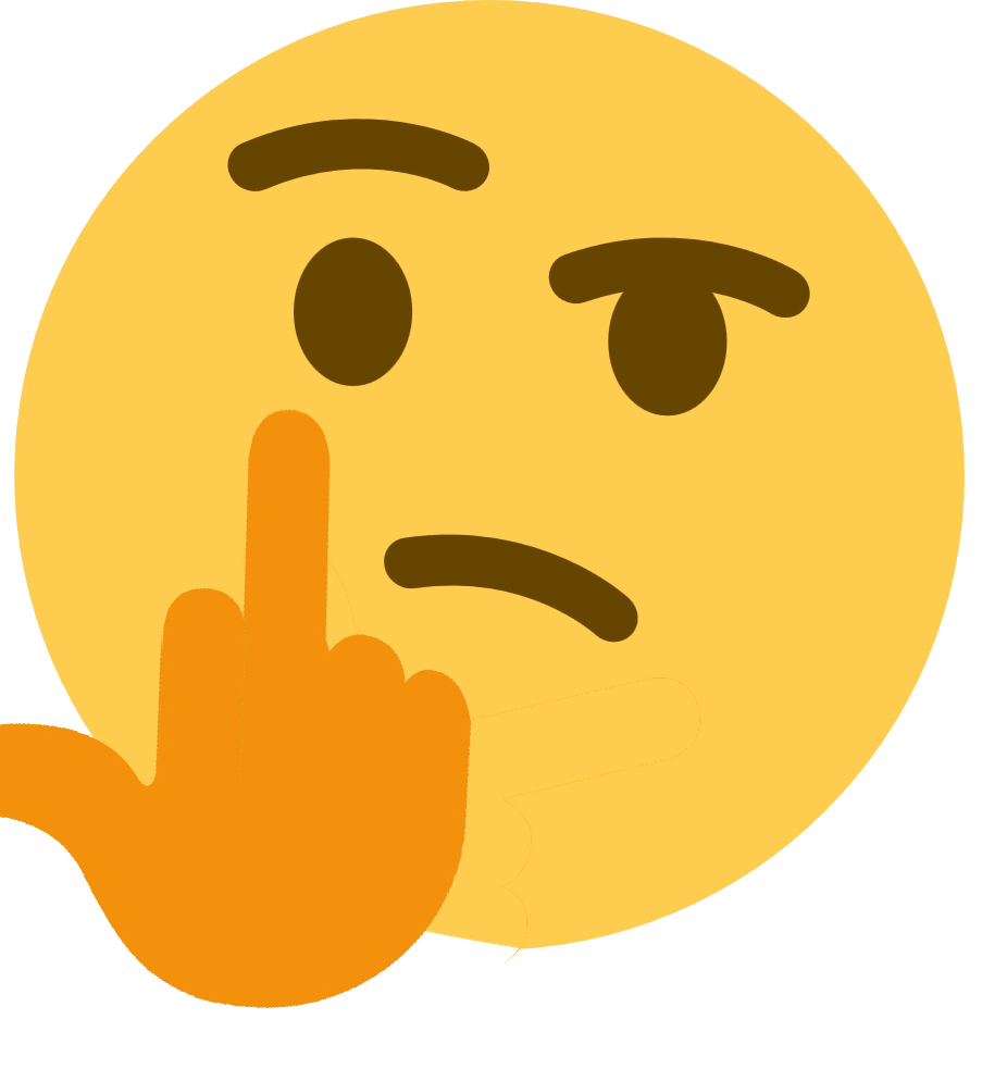 Yellow Facial Expression Smile Emoticon Nose Emotion - Yin Yang Thinking Emoji (903x983)