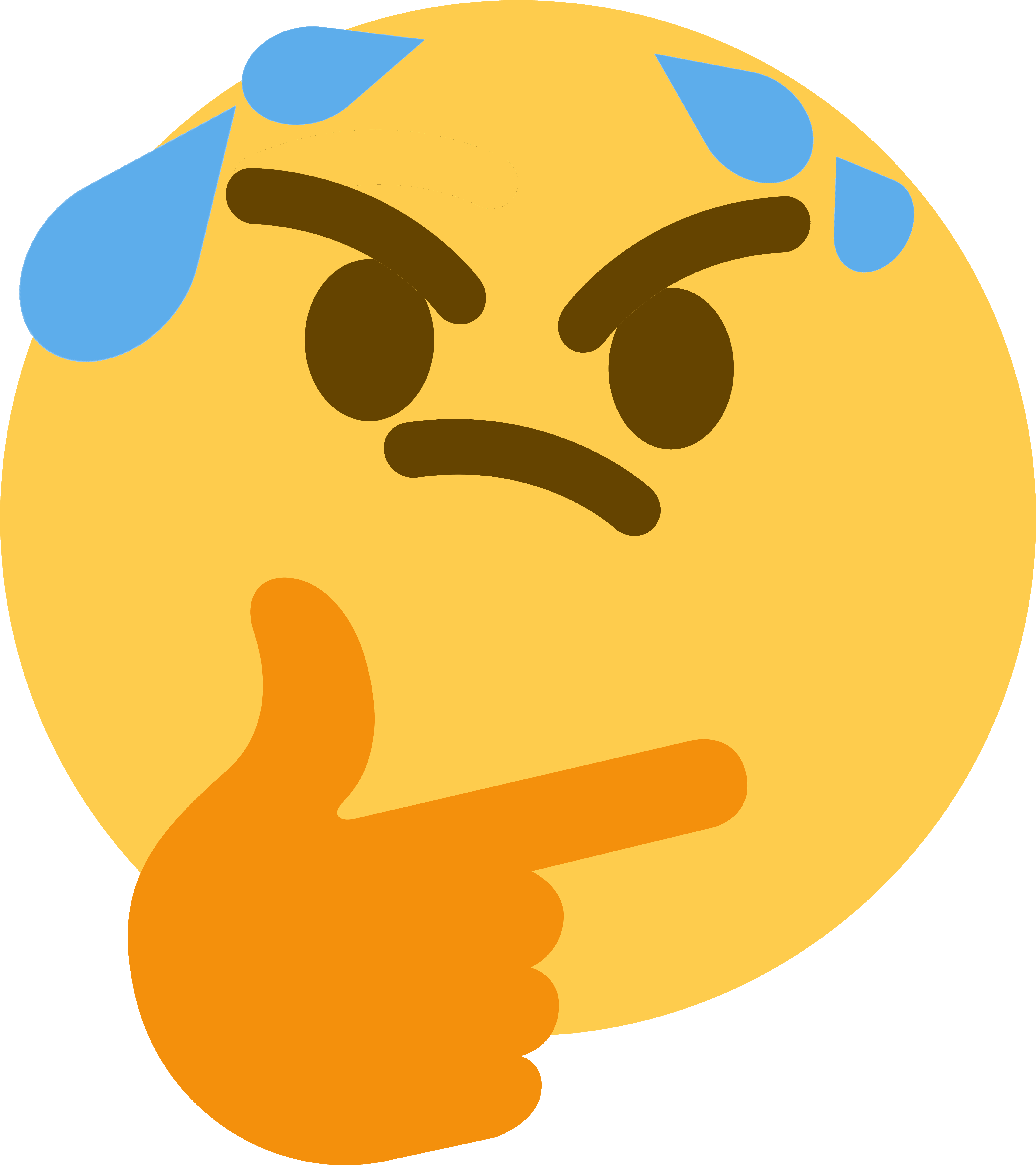 Thinksweat Discord Emoji - Thinking Emoji Gif (5000x5000)