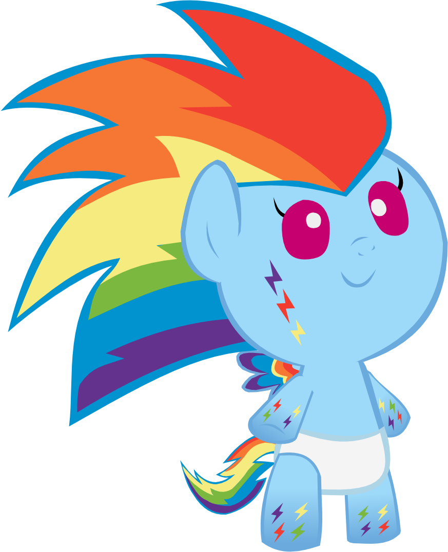 Cute Rainbow Power Dashie Foal1 By Megarainbowdash2000 - My Little Pony Baby Rainbow Dash With Powers (873x1076)