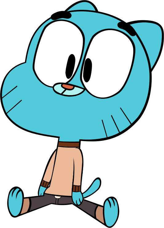 Gumball Sitting Pose By Megarainbowdash2000 - Gumball Sitting Pose By Megarainbowdash2000 (533x743)