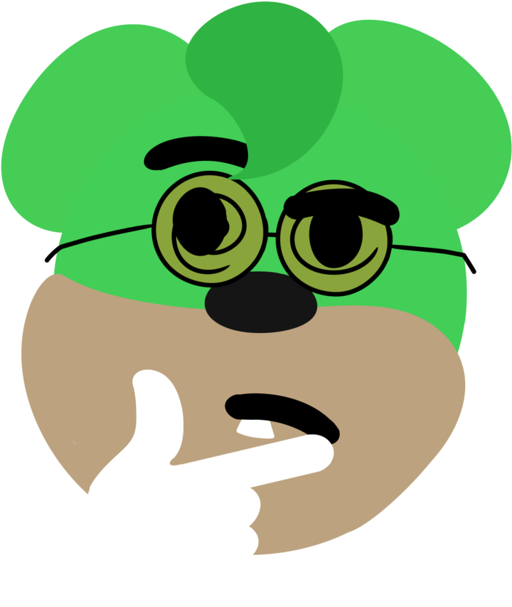 Renderer Thinking Emoji By Professor-renderer - Character Mushroom Png (894x894)
