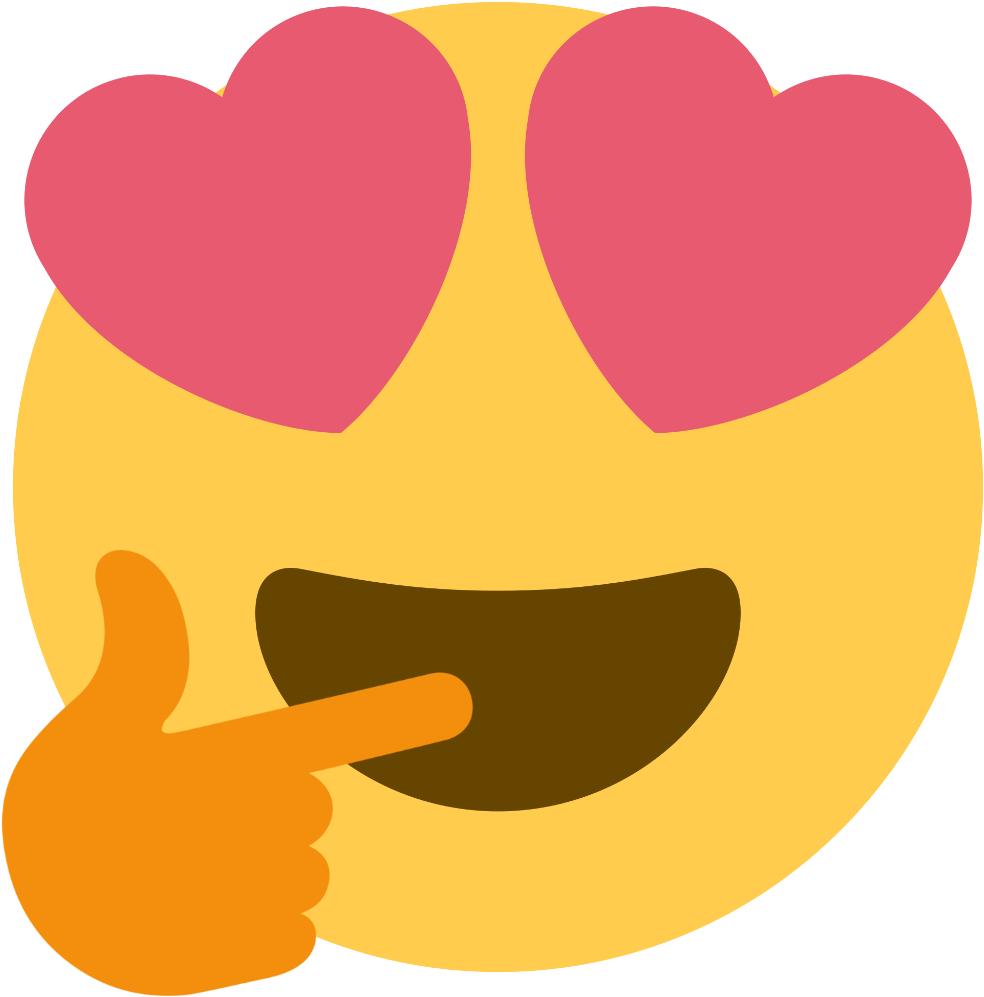 Hearteyesthinking Discord Emoji - Heart Eyes Thinking Emoji (1024x1024)