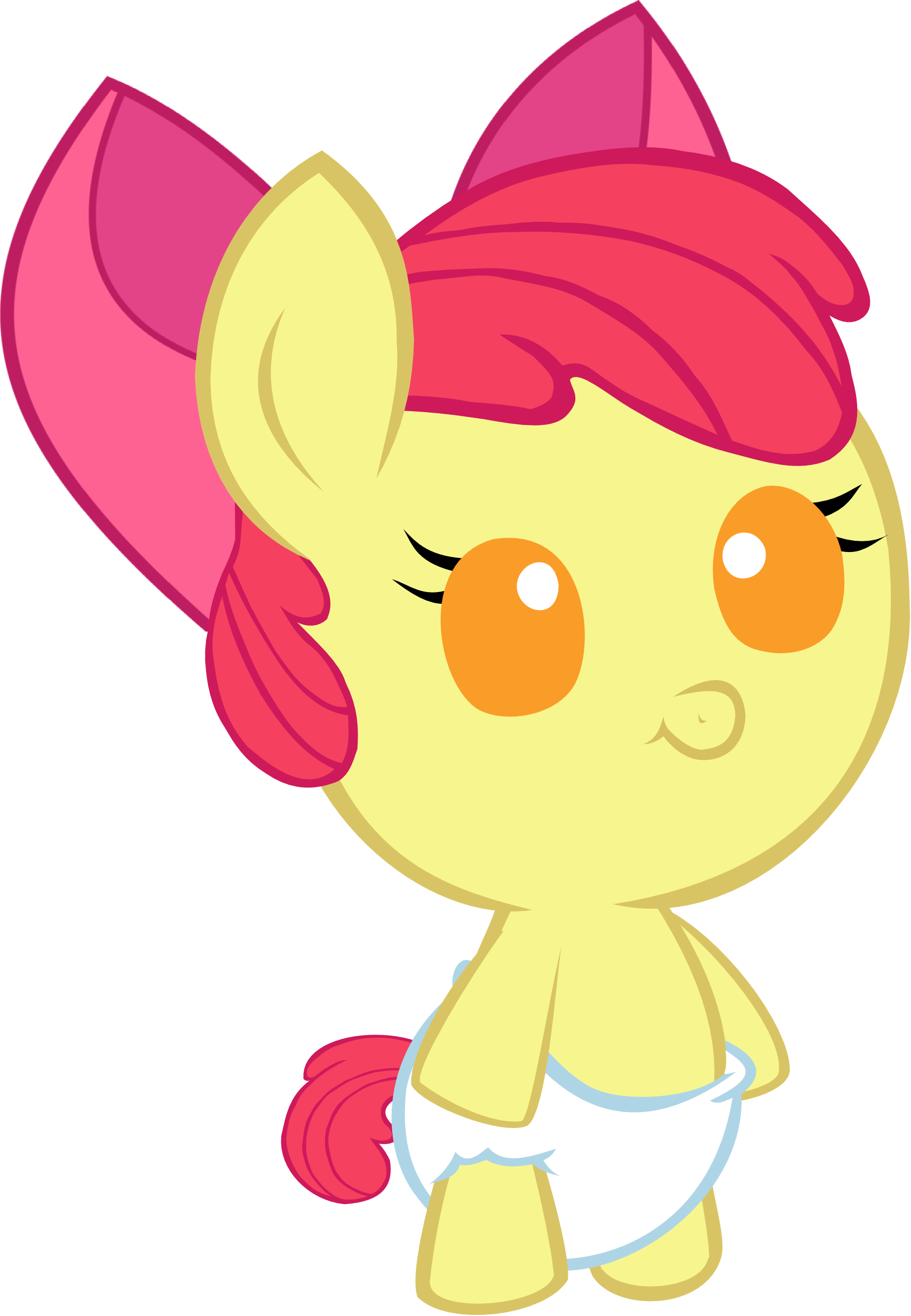 Cute Applebloom Foal 2 By Megarainbowdash2000 Cute - Baby Sweetie Belle (1707x2465)