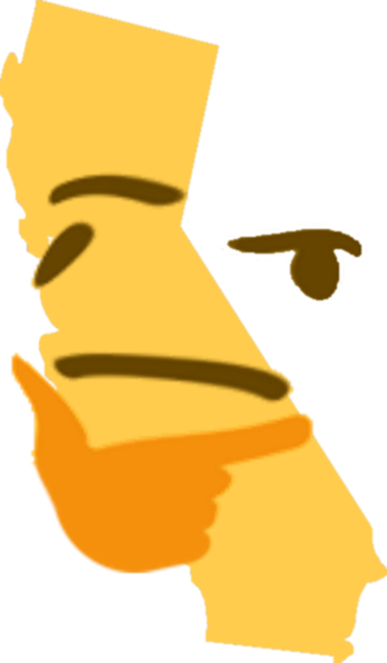 California Think Emoji - Discord Thinking Emoji (348x596)