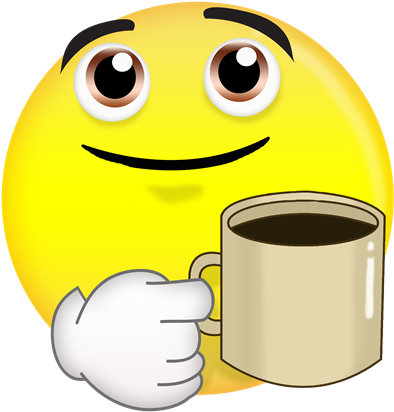 Free Coffee Emoji - Drinking Coffee Emoji (480x491)