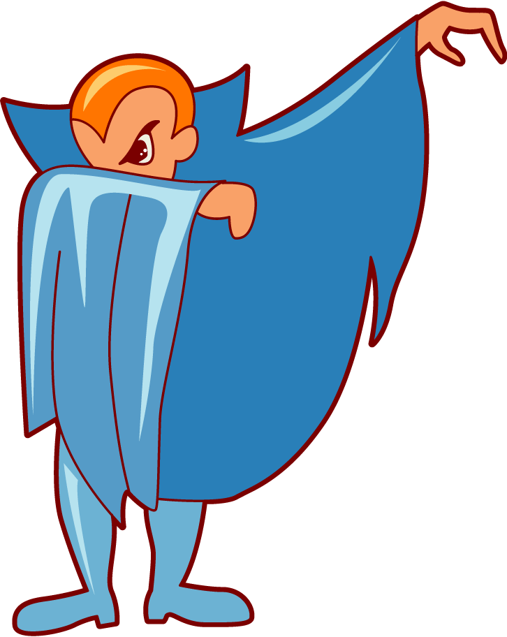 Download Halloween Clip Art ~ Free Clipart Of Jack - Vampire Cape Over Face (726x912)