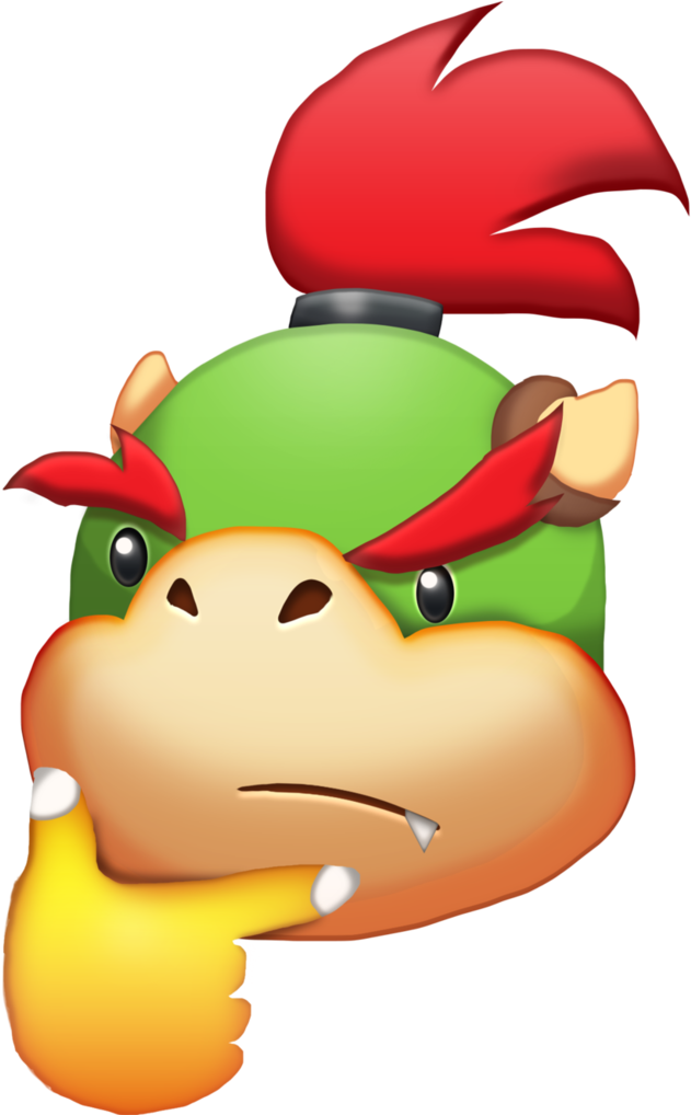 Bowser Jr Thinking By Hg The Hamster - Human Bowser Jr And Bowser (785x1017)