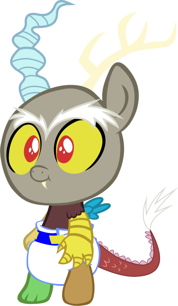 Baby Discord By Megarainbowdash2000 - Cartoon (682x1170)