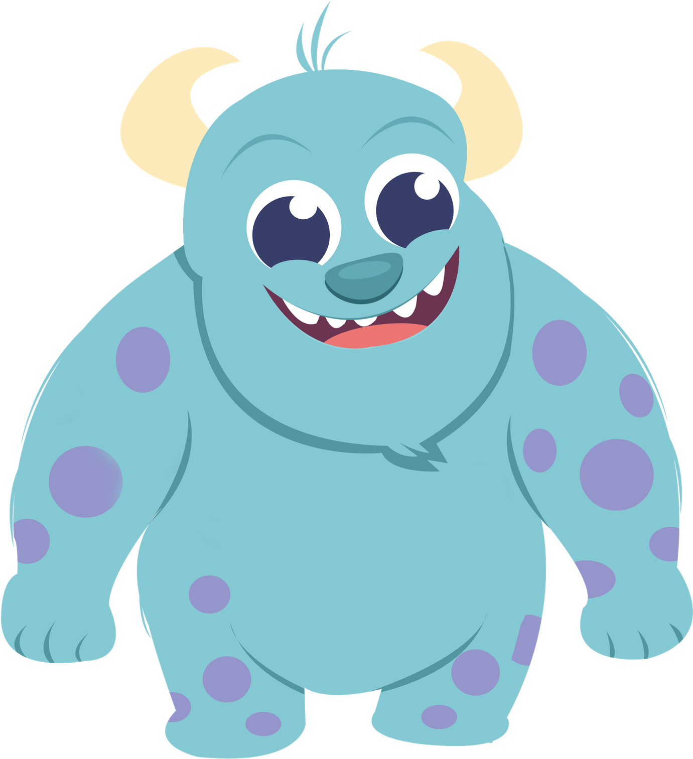 See Here Free Monster Clipart Black And White Pictures - Monster University Cartoon Png (1533x1600)