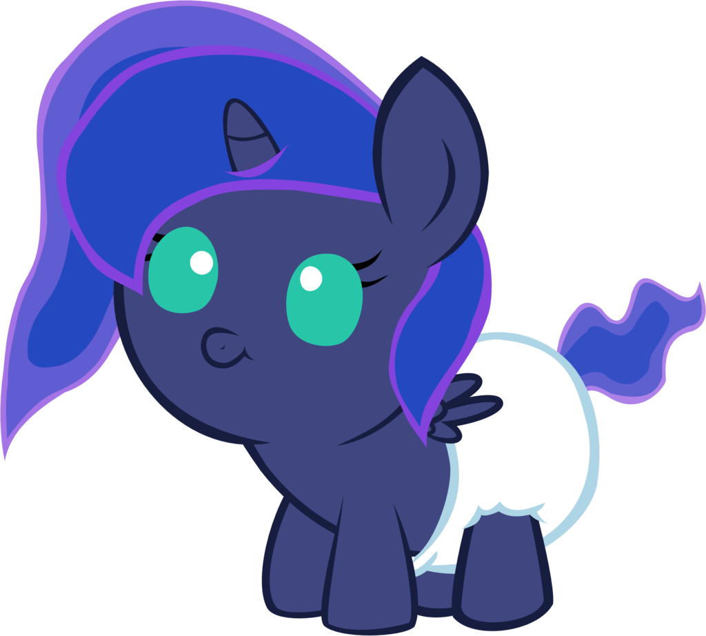 Cute Luna Foal 3 By Megarainbowdash2000 - Cartoon (1024x922)