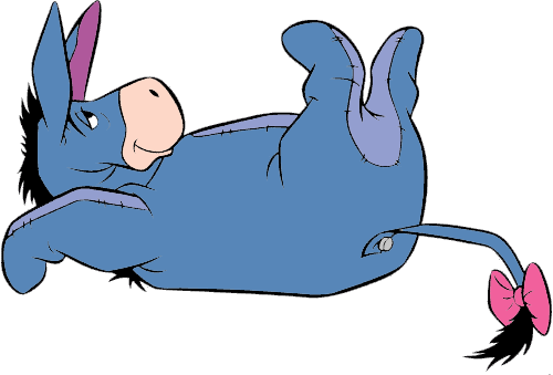 Eeyore Clipart Clipart Panda - Eeyore Laying Down (500x339)