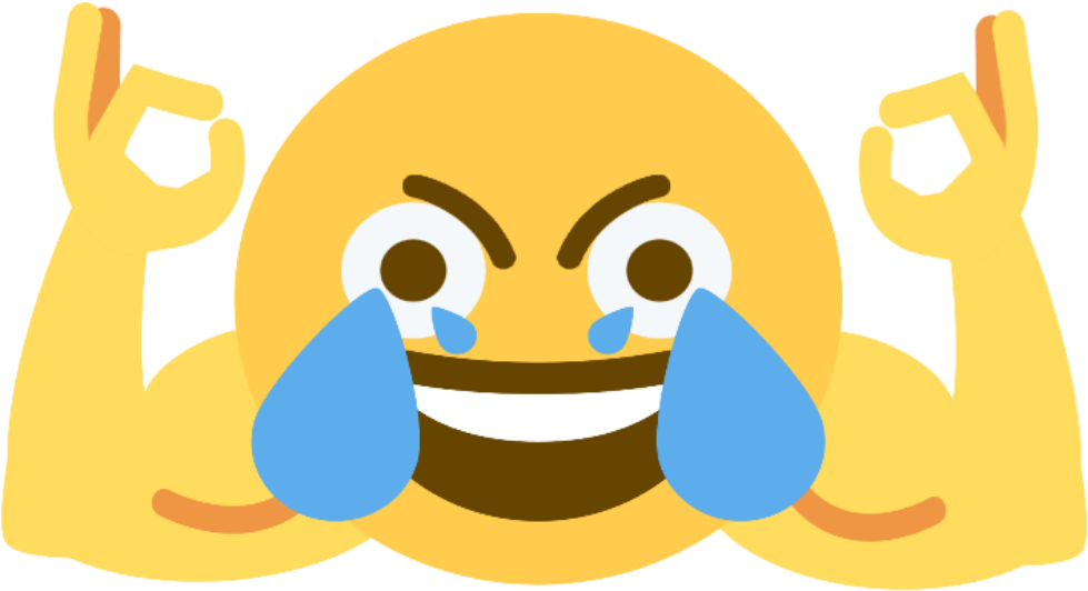 Hand Emoji Clipart Discord - Open Eye Crying Laughing Emoji (1000x1000)