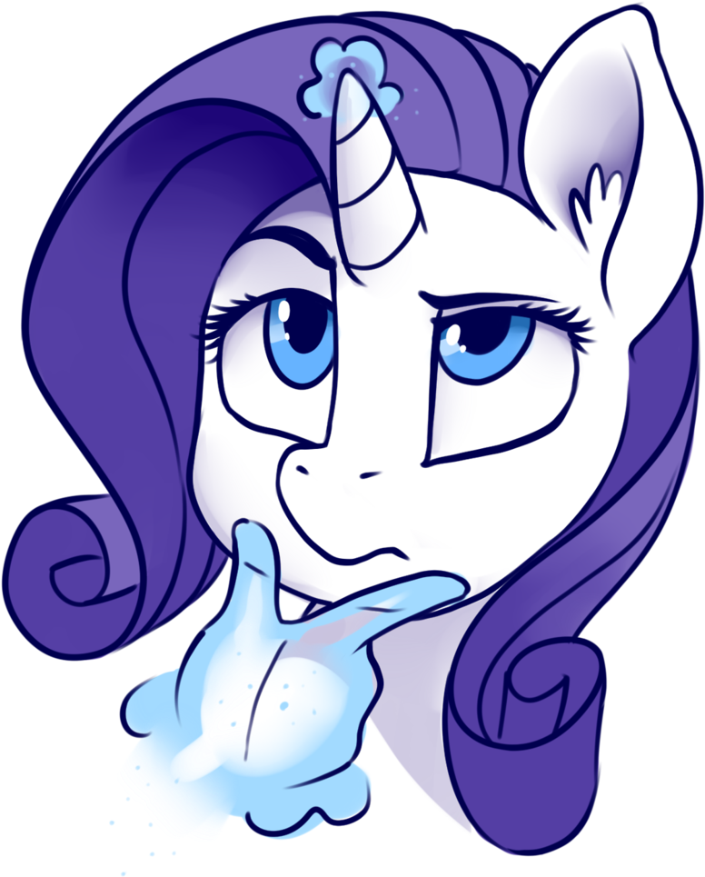 Dimfann, Bust, Contemplating, Ear Fluff, Emoji, Female, - Pony Thinking Emoji (889x1024)