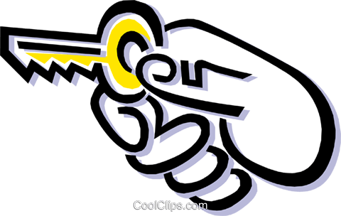 Hand Holding Key Royalty Free Vector Clip Art Illustration - Clip Art (480x304)