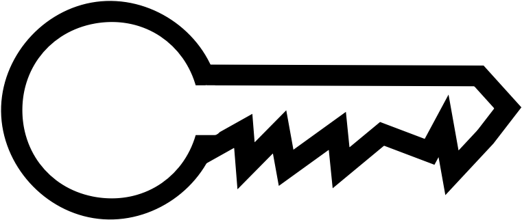 Clipart - Simple Key - Outline Of A Key (800x800)