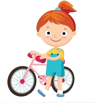 The Little Girl Standing On The Bike - 六 一 兒童 節 (600x600)