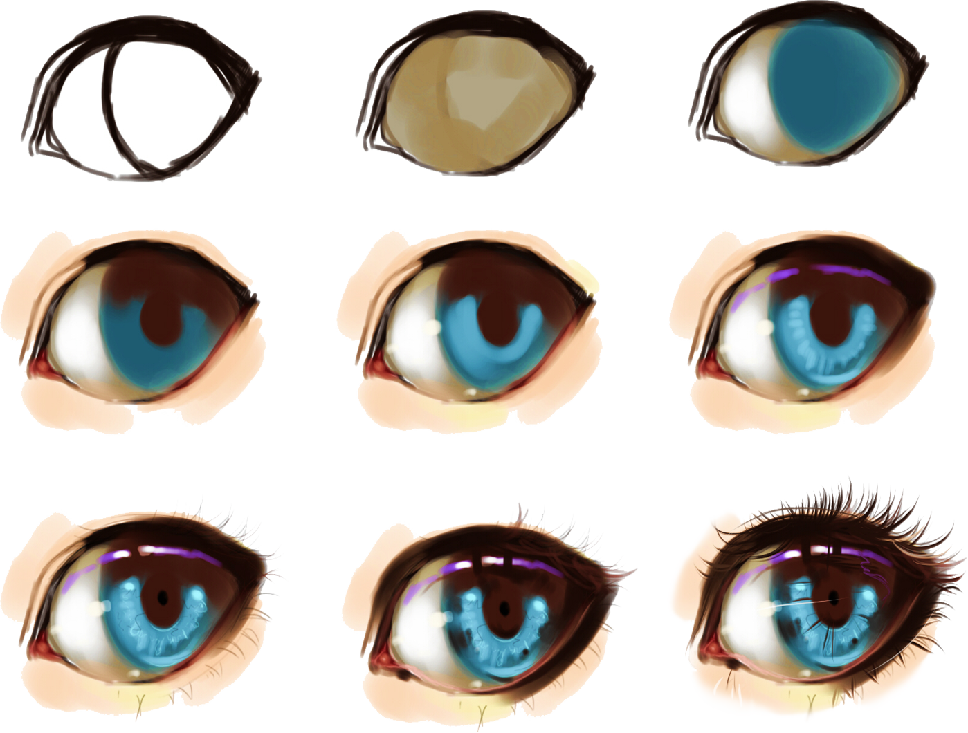 Some Help For Drawing Eyes - Anime Eyes Digital Art (1399x1060)