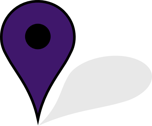 Purple Location Pin Png (600x498)