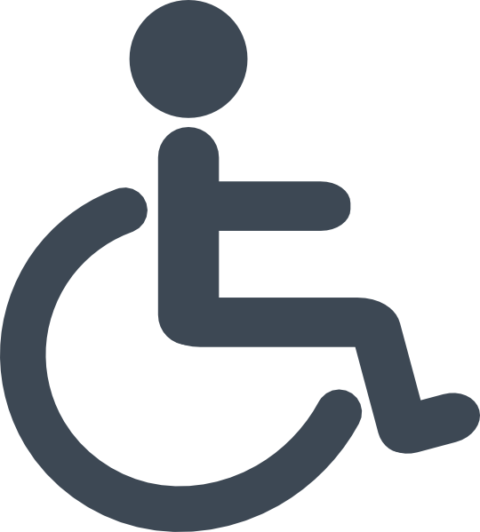 Wheelchair Icon Gray Clip Art At Clker - Disability (540x599)
