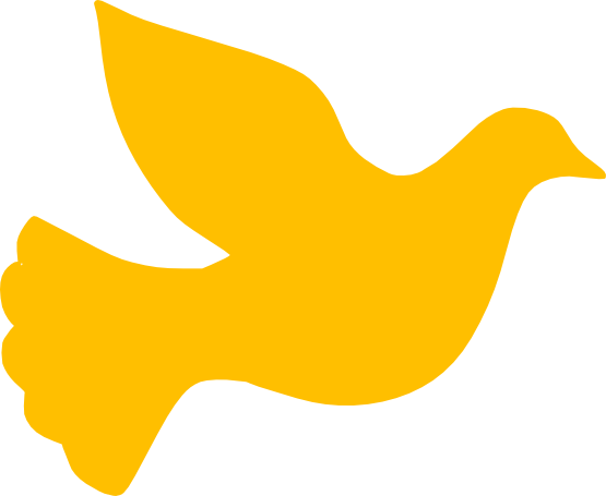 Gold Dove Clipart - Dove Silhouette (555x455)