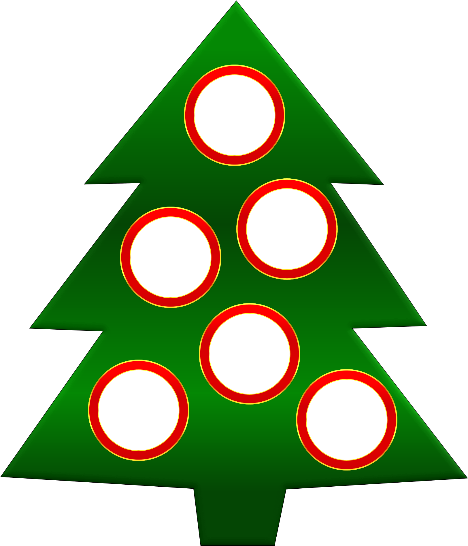 Xmas Tree Png Image - Circle Frame Christmas Png (2000x2000)
