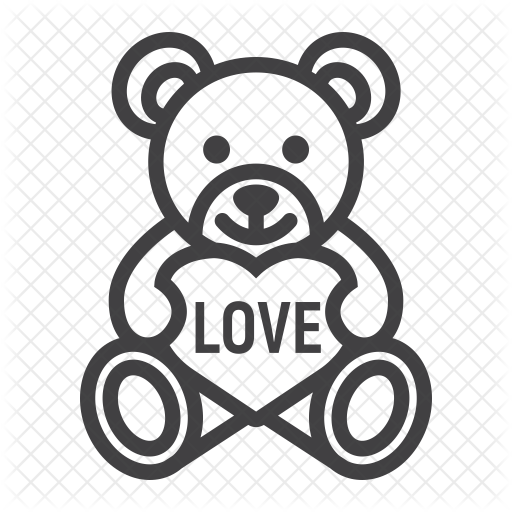 Teddy Bear Icon - Vector Graphics (512x512)