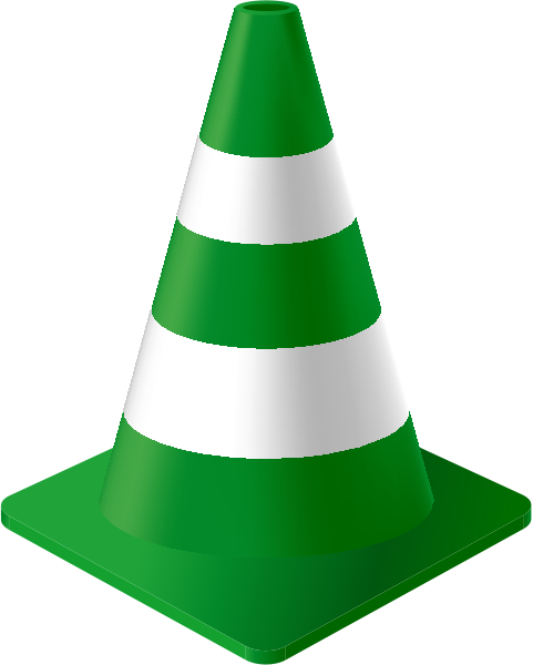 Traffic Cone Dark Green - Green Traffic Cones (481x600)
