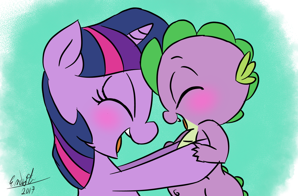 Emositecc, Baby, Baby Spike, Blushing, Bust, Cute, - Cartoon (1214x800)