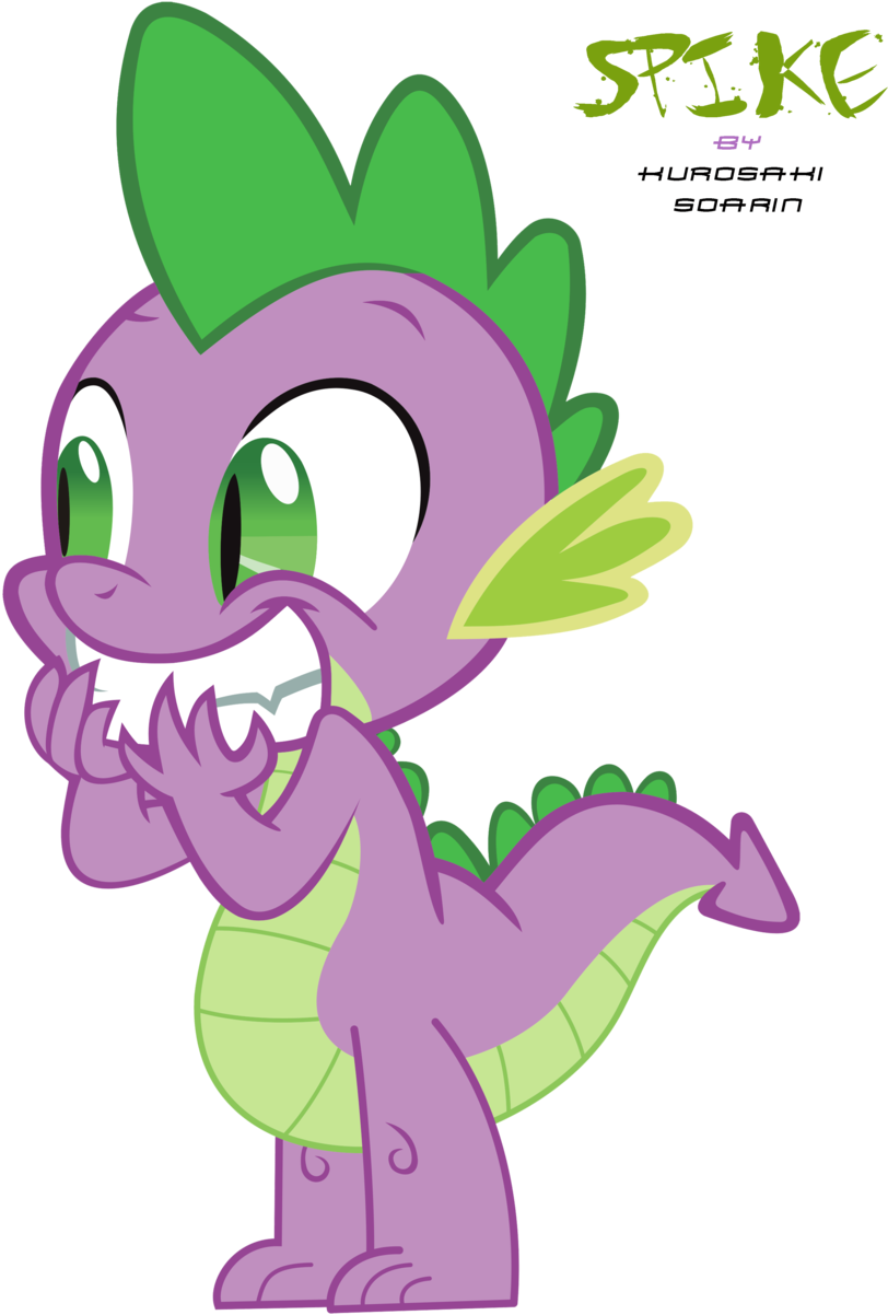 Spike By Kurosakisoarin Spike By Kurosakisoarin - Mlp Spike Happy (900x1220)