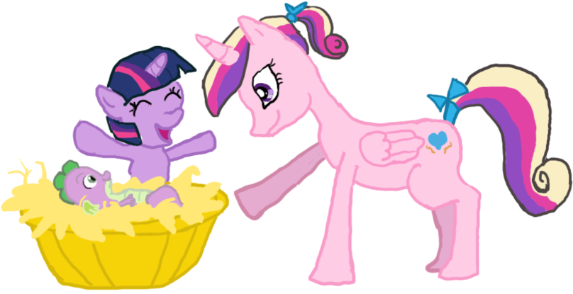 Exit Next To Chip, Baby, Baby Dragon, Filly, Foal, - Princess Cadance (900x519)