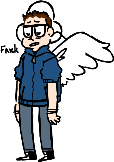 Sleep Deprived Angel By Anxiousandantsy - Cartoon (414x567)