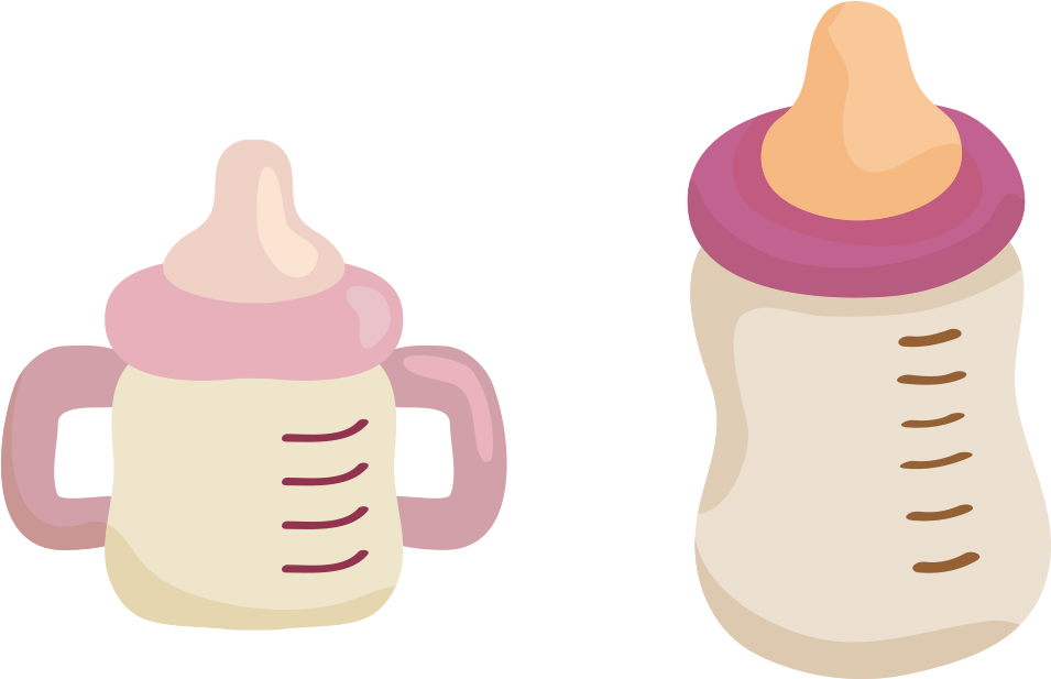 Baby Bottle Infant Child Breast Milk - Baby Milk Bootle Cartoon Pgn (1000x1000)