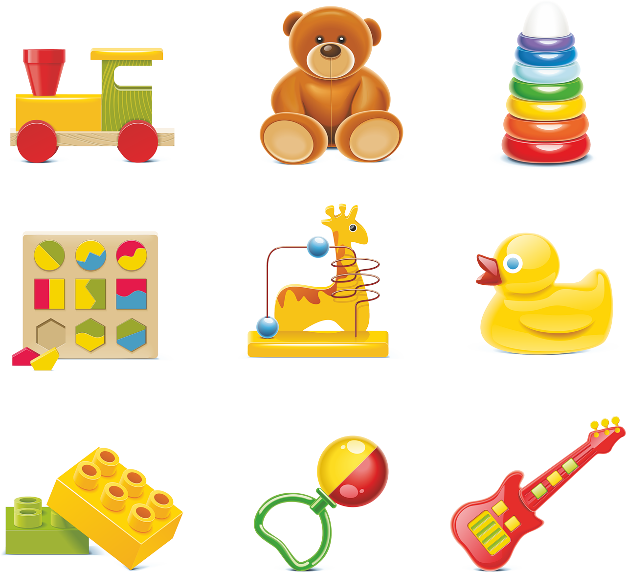 Baby Toys Clipart - Children Toys Clip Art (1280x1169)
