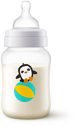 Philips Avent Pp Classic Plus Baby Feeding Bottle - Avent Penguin Bottle (494x435)