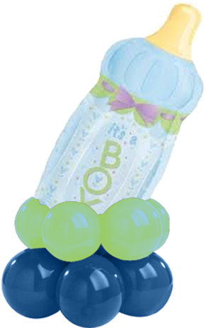 Feeder Baby Boy Compact Balloon - Baby Bottle Supershape Xl Large Blue New Born Baby (600x600)