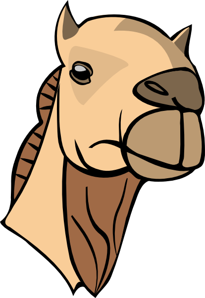 Camel Head Clip Art Free Vector / 4vector - Camel Head Clipart (414x602)
