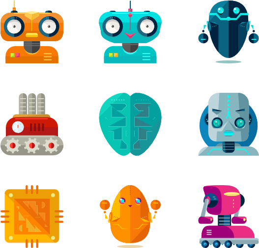 Free Download, Png And Vector - Robot Icon (600x564)