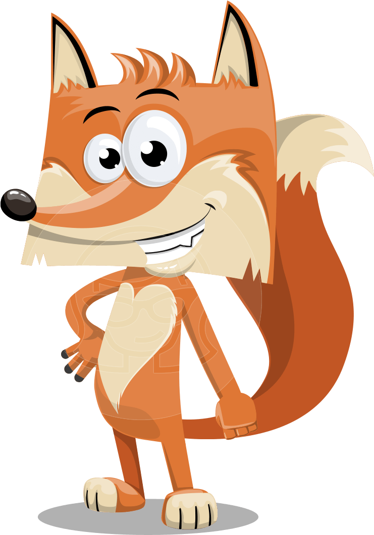 Funny Fox Character With Heart - Heart Fox Cartoon (1025x1060)