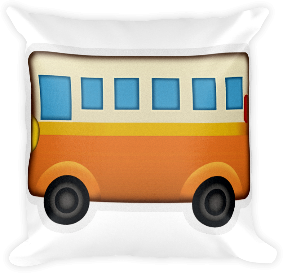 Emoji Pillow - Bus - Bus (1000x1000)