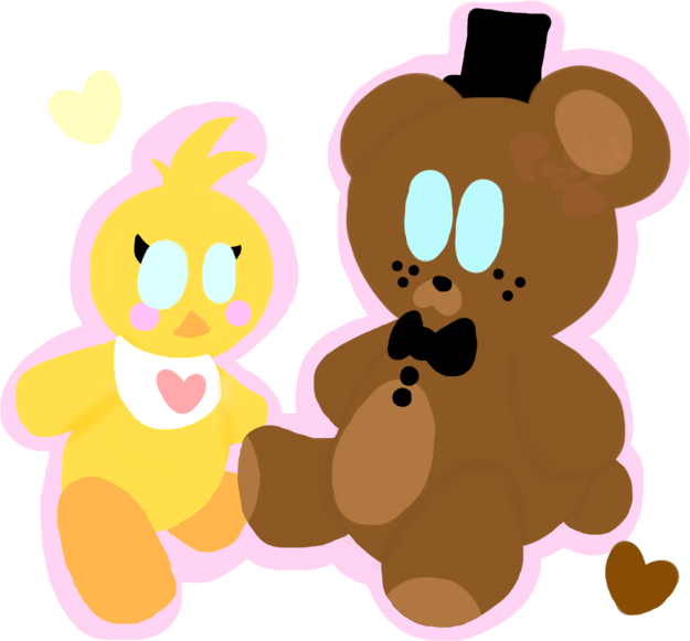 Toy Chica X Freddy - Digital Art (625x581)